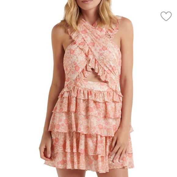 Ever New Selena Cross Mini Floral Dress - Picture 1 of 2